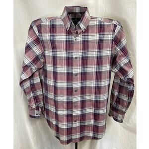 Hart Schaffner Marx Men's Size L plaid (Red/Black/Gray) button down shirt